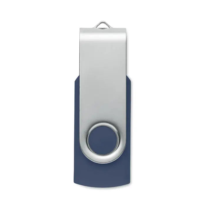 Ieșire usb flash 16 gb tip c 3.0 albastru marin și argintiu cu finisaj metalic rotativ