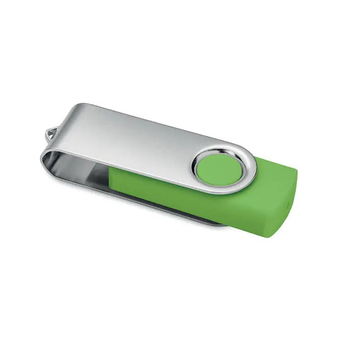 Flash usb 16 gb tip c 3 0 verde si argintiu cu design rotativ elegant mo1401