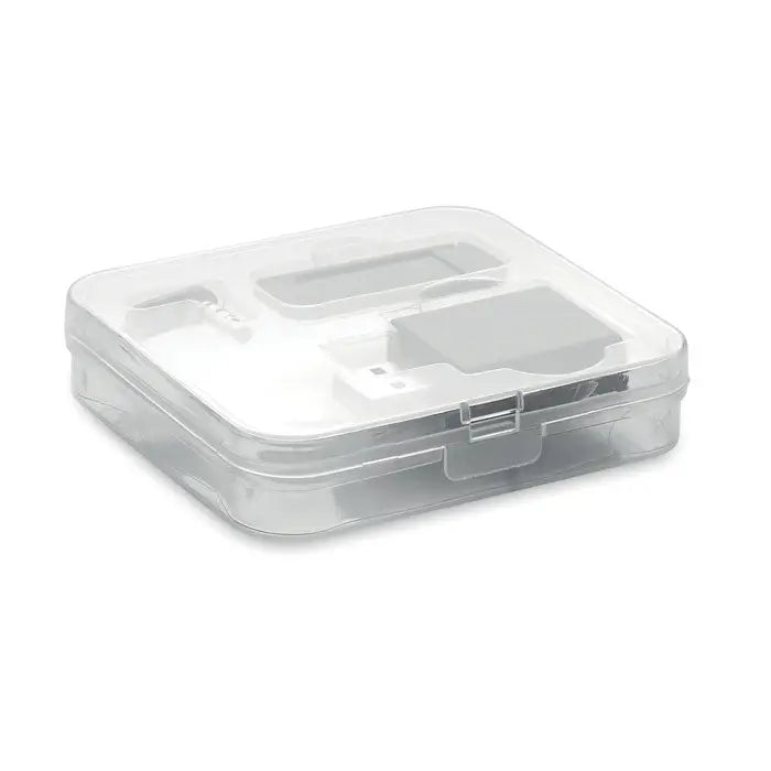 Blocant de date si audio pentru camerele web in carcasa transparenta din plastic cu compartimente pentru organizare