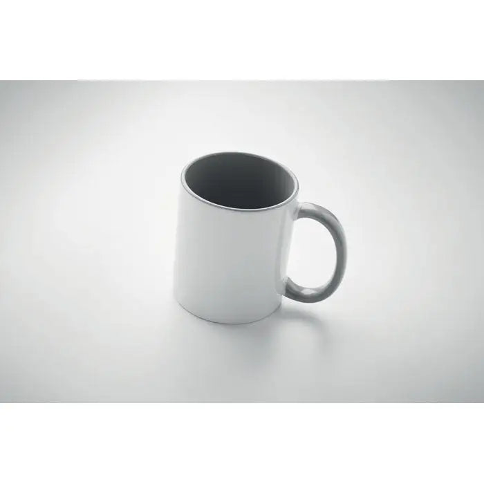 Cană de sublimare colorată din ceramică albă cu interior gri și mâner asortat pentru personalizare