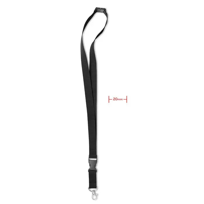 Carlig si catarama pentru snur 20 mm din nylon negru cu clips plastic si carlig metalic