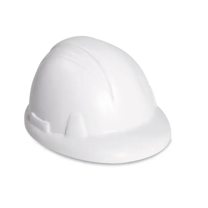 Casca pu antistres alb din plastic lucios cu crestături turnate pentru suport structural