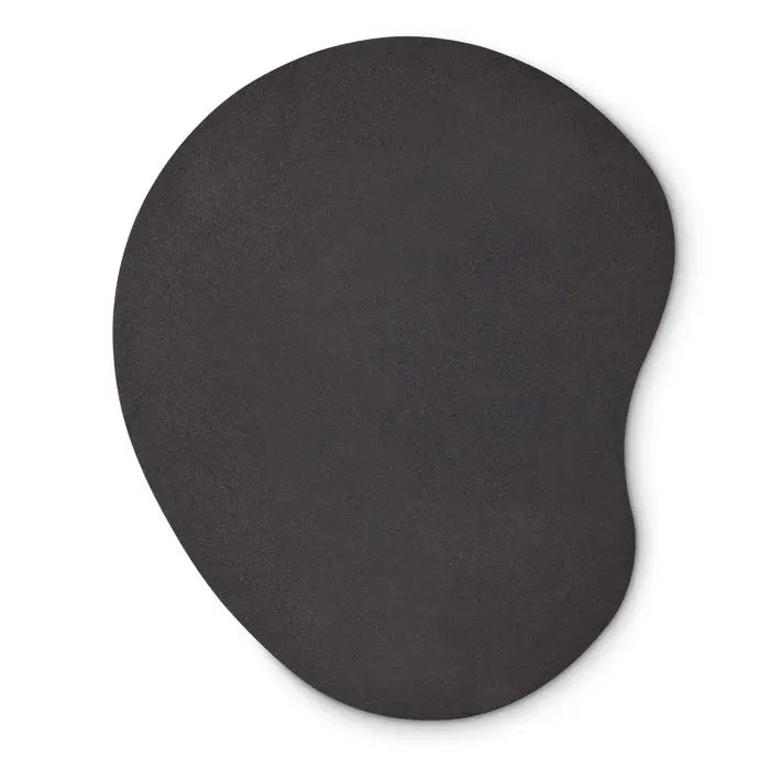 Covoras de mouse ergonomic negru cu textura moale din eva si forma rotunjita pentru confort ergonomic