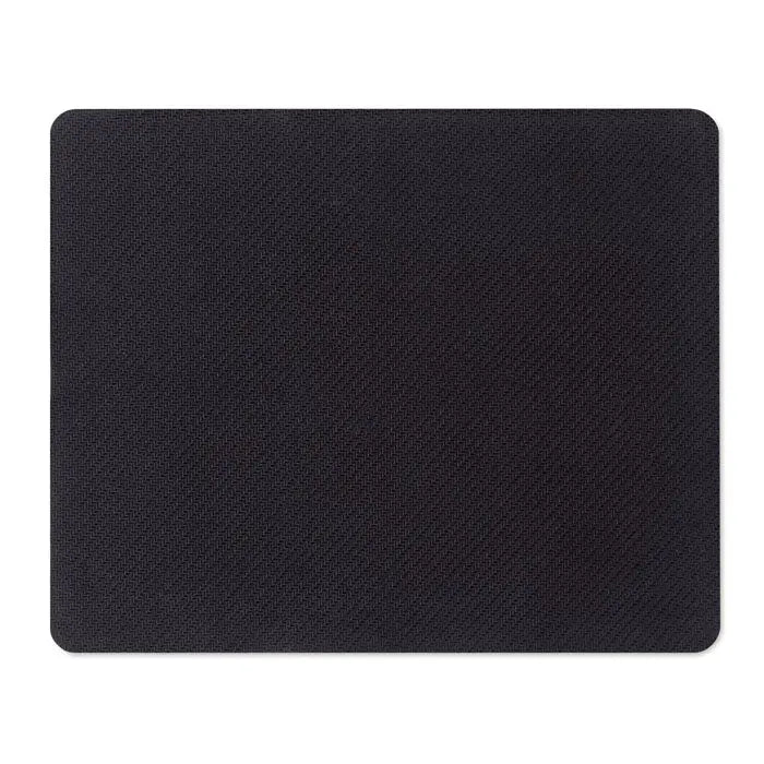 Covoras de mouse negru dreptunghiular cu suprafata tesuta texturata pentru sublimare