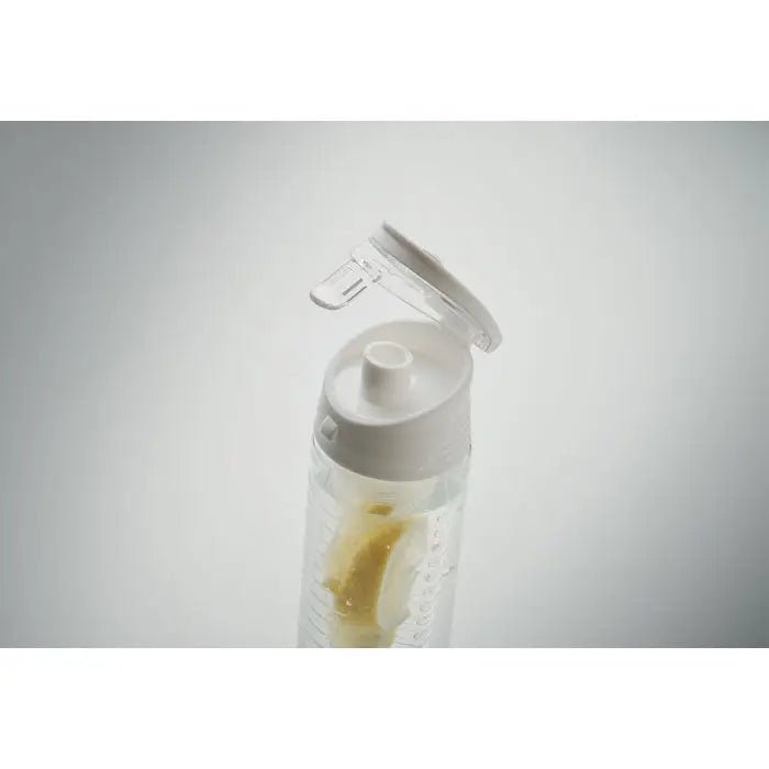 Flacon rpet 500ml sticla transparenta cu capac alb rabatabil si felii de lamaie cu marcaje de masurare
