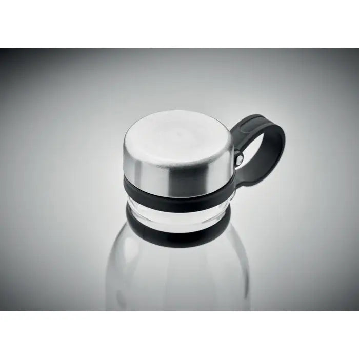 Capac flacon rpet 780ml din otel inoxidabil cu maner si prindere din silicon negru pentru sticla clara