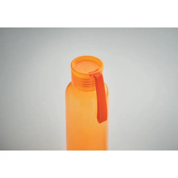 Flacon tritan si cuier 500ml sticla orange translucida din plastic cu capac insurubabil si curea integrata