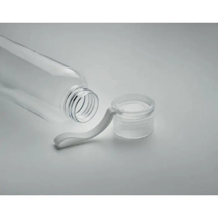Flacon tritan 500ml transparent cu capac alb cu filet si maner integrat pentru apa si bauturi