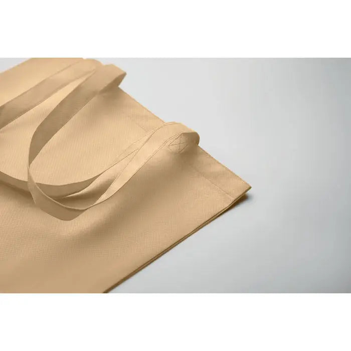 Geanta de cumparaturi din rpet netesut beige cu manere rezistente din material Canvas