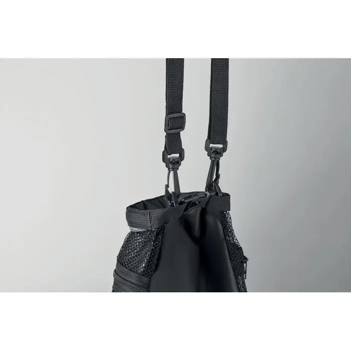 Geanta impermeabila 6l neagra din mesh si nylon cu barete reglabile pentru umar