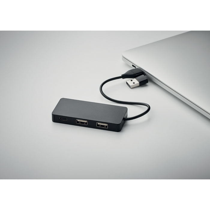 Hub USB cu 3 porturi cu cablu de 20 cm