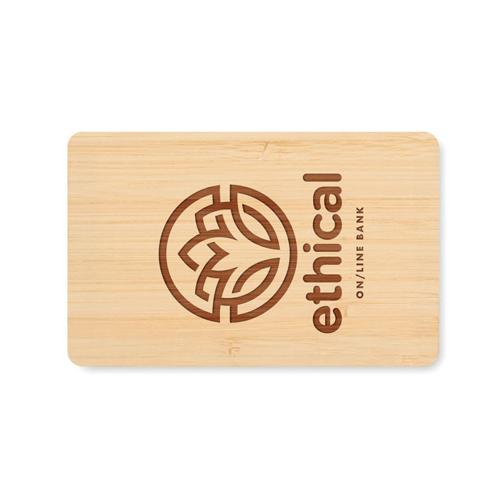 Card RFID din material bambus
