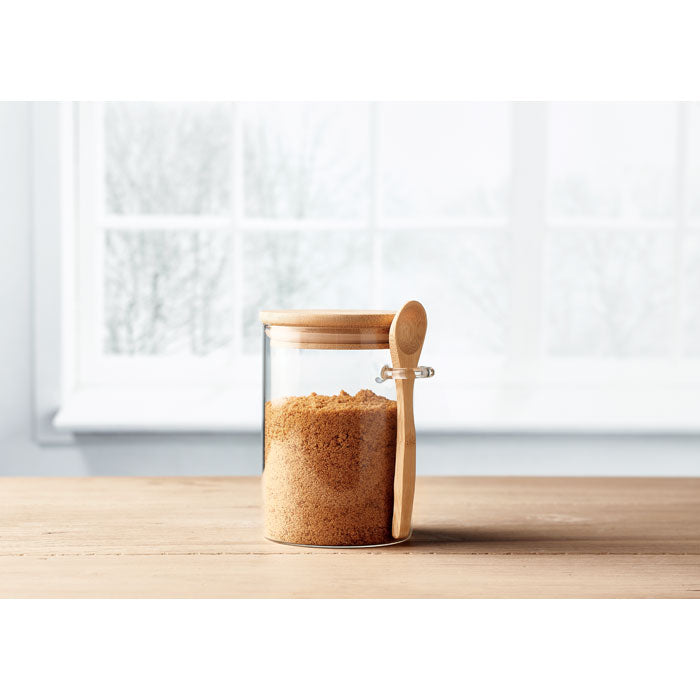 Borcan de sticla cu lingura 600 ml