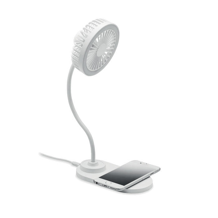 Ventilator incarcator de birou cu lumina