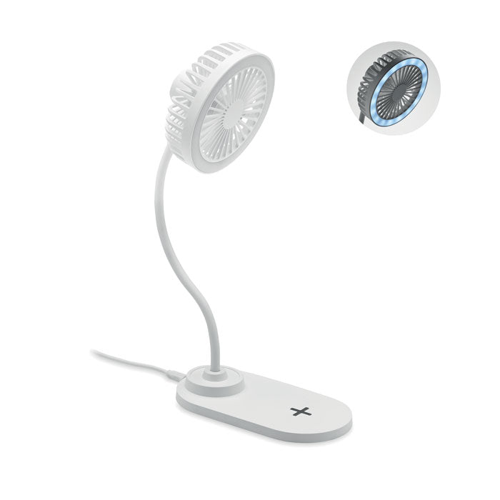 Ventilator incarcator de birou cu lumina