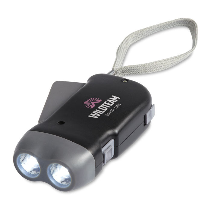 Lanterna cu 2 LED-uri dinam