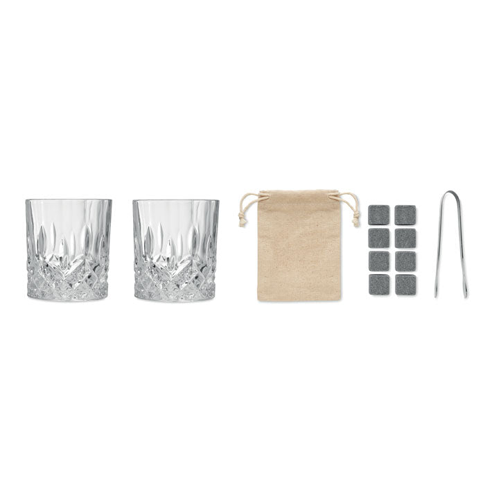 Set de whisky in cutie de bambus