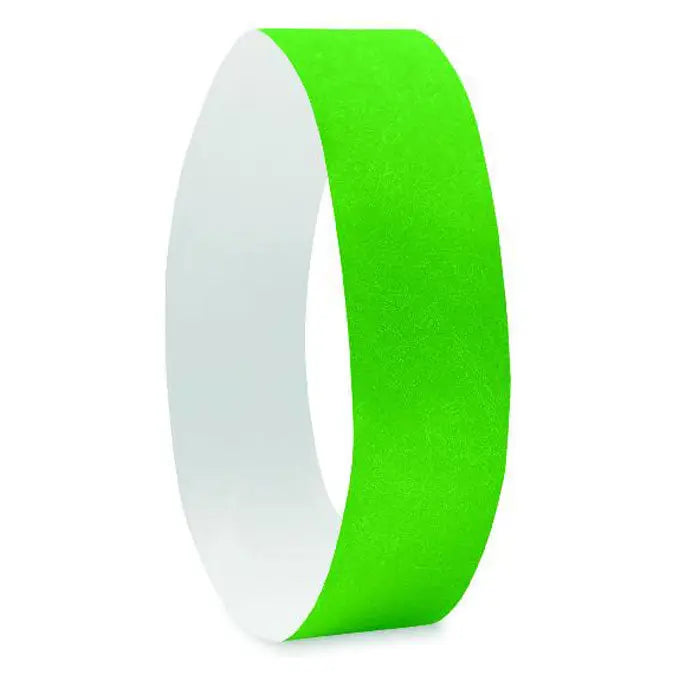 O foaie de 10 bratari cu bratara neon verde deschis, finisaj mat si captuseala alba interioara