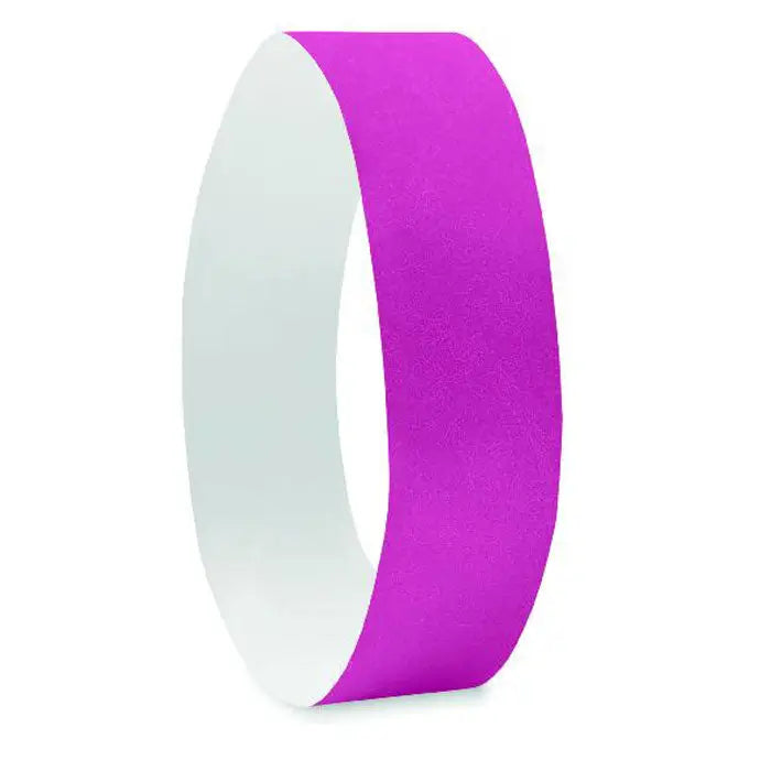 O foaie de 10 bratari magenta vibrante cu suprafata neteda si captuseala interioara alba