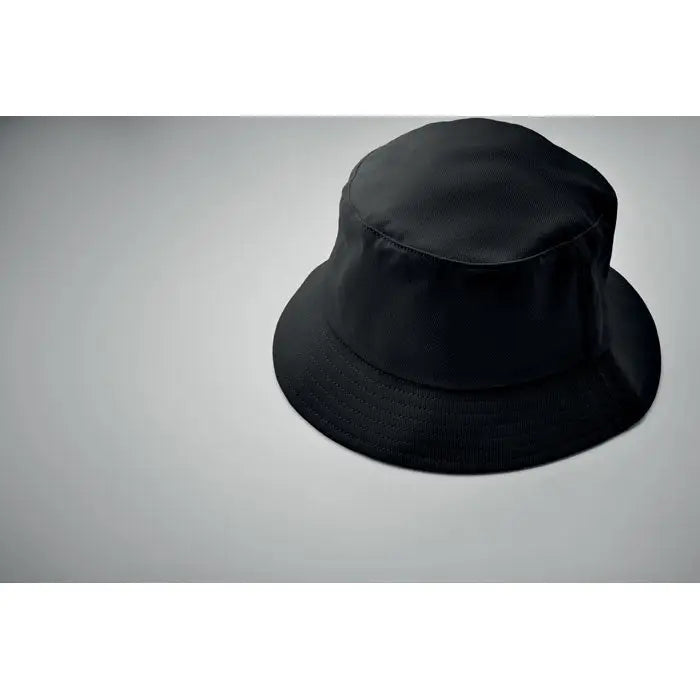 Palarie de soare neagra din bumbac periat 260gr/m² cu material moale si cusaturi subtile pe margine