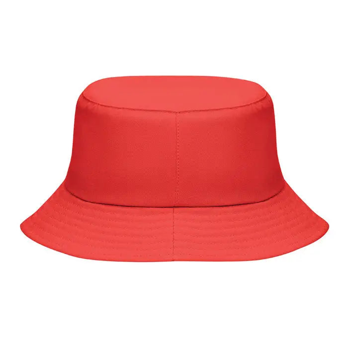 Palarie poliester 150 grm² cu bor lat si cupola structurata usor buretata culoare rosie vibranta