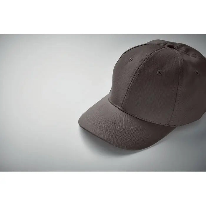 Sapca de baseball cu 6 panouri neagra inchis cu cozoroc plat si panouri cusute structurate