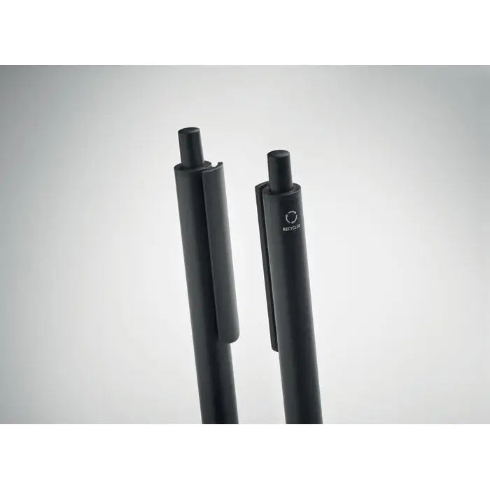 Set pixuri din aluminiu reciclat cu pixuri retractabile negre cu design minimalist si finisaj mat