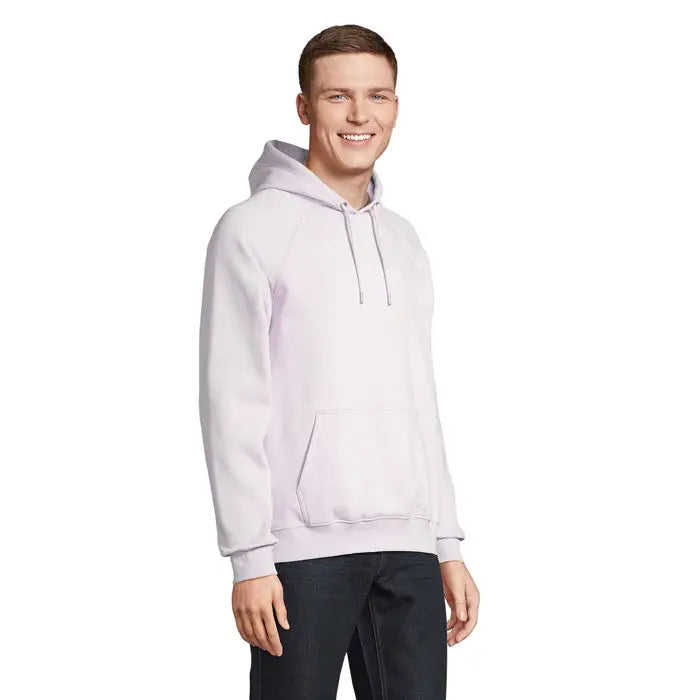 Hanorac unisex stellar sweat lavanda cu gluga si buzunar frontal din bumbac moale si confortabil