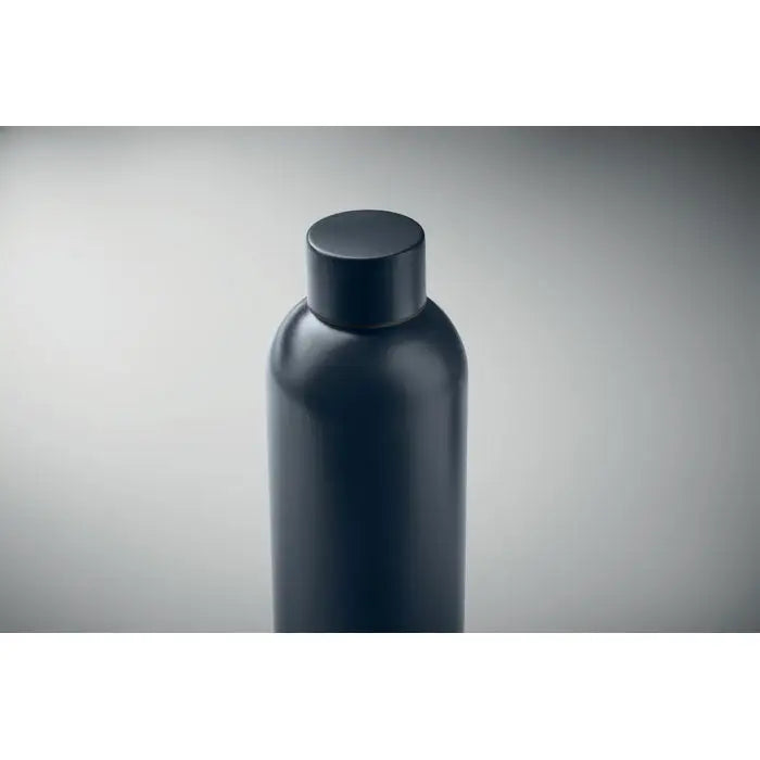 Sticlă cu un singur perete 750 ml neagră mată cilindrică cu capac asortat din material durabil