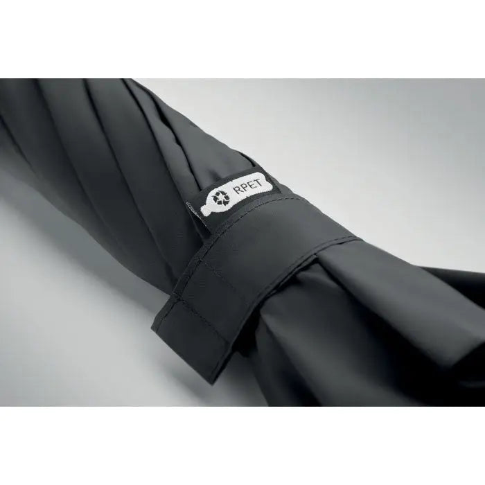 Umbrela rezistentă la vânt de 27 inch neagră compactă cu design pliabil și etichetă rpet eco-friendly