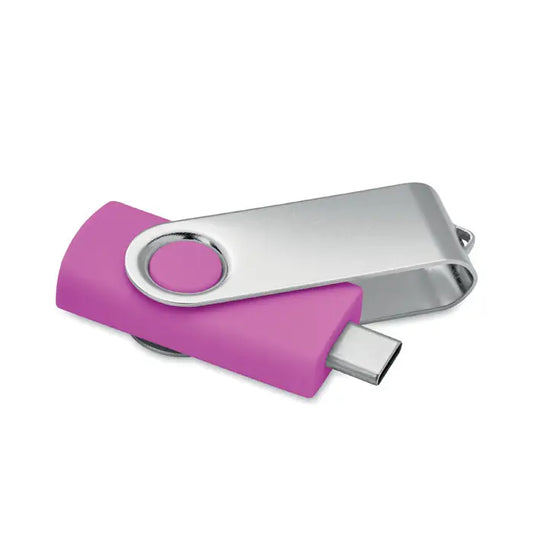 Stick usb 16 gb tip c 3.0 roz si argintiu cu design pivotant mo1401
