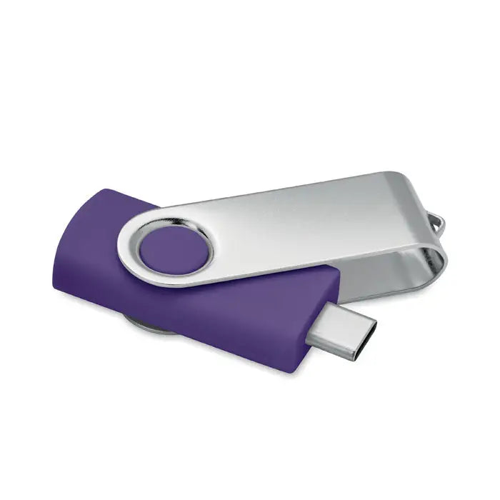 Unitate flash usb tip c 16 gb mov și argintiu cu design pivotant usb 3.0 mo1401