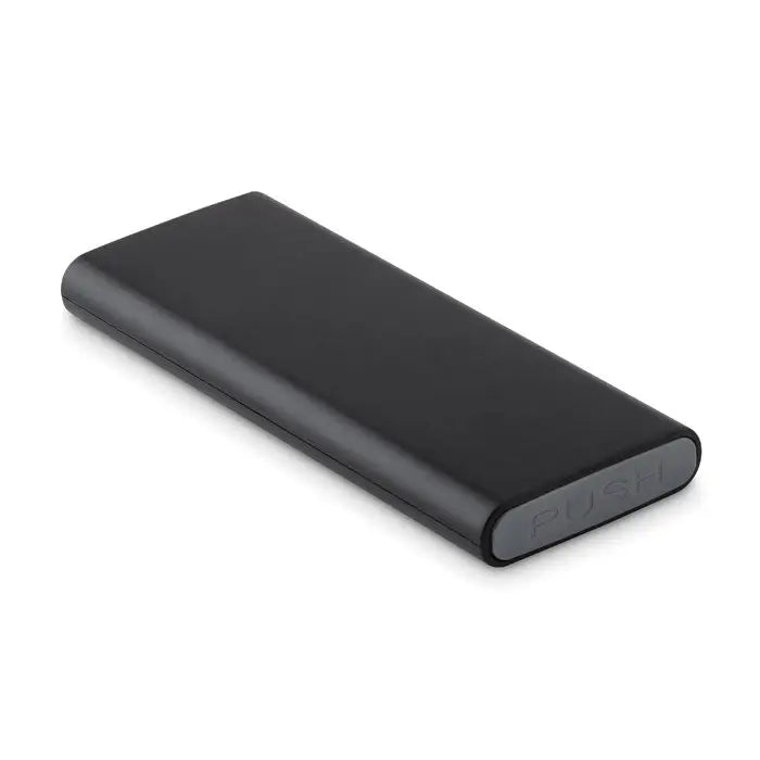 Set de surubelnite 24 piese in carcasa cu power bank portabil negru dreptunghiular finisaj mat cu push gravat