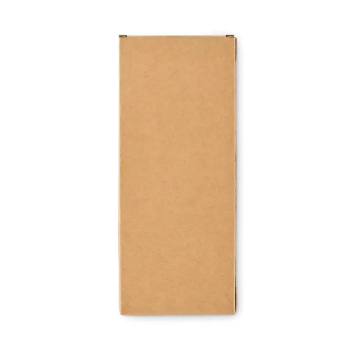 O cutie simpla dreptunghiulara maro din carton pentru 4 paie de sticla reutilizabile