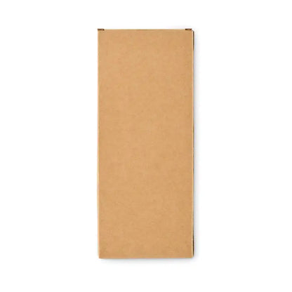 O cutie simpla dreptunghiulara maro din carton pentru 4 paie de sticla reutilizabile