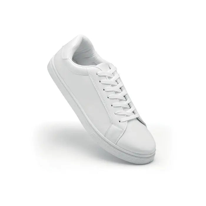Adidasi din piele ecologica alba low-top cu design minimalist si sireturi asortate marimea 42