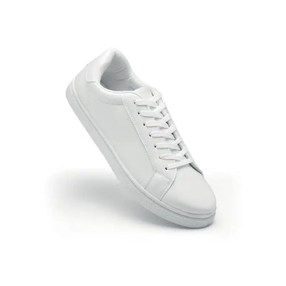 Adidasi din piele ecologica alba cu design minimalist si talpa joasa marimea 43