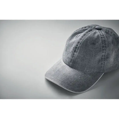 Sapca de baseball gri pal, cu 6 panouri si ochiuri cusute, material 265 gr/m²
