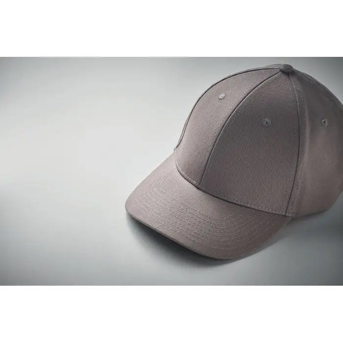Sapca de baseball din bumbac taupe cu 6 panouri si coroană structuratã