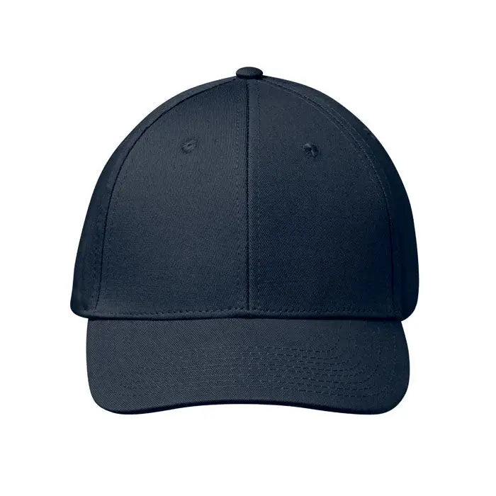 Sapca de baseball neagra din bumbac cu 6 panouri structurate si cusaturi vizibile