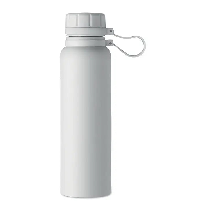 Balon cu perete dublu 780 ml sticla de apa din otel inoxidabil mat gri cu capac cu filet si maner integrat
