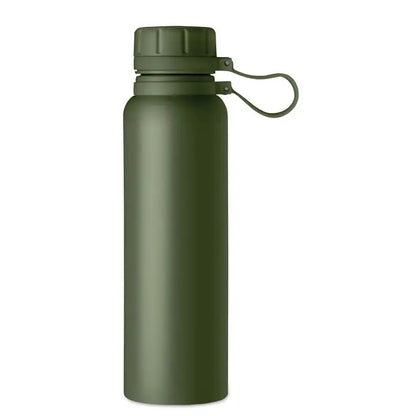 Sticlă de apă balon cu perete dublu 780 ml din oțel inoxidabil olive mat cu capac cu filet și inel de transport integrat