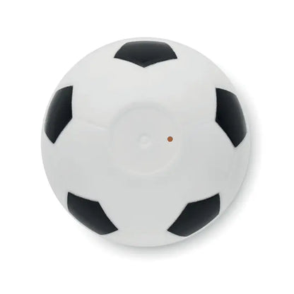 Balsam de buze in forma de fotbal alb-negru cu textura mata si design de minge de fotbal reliefata
