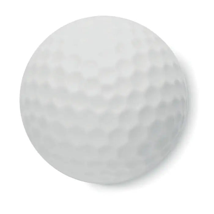 Balsam de buze in forma de mingie de golf alb cu textura clasica cu gauri pentru hidratare buzelor
