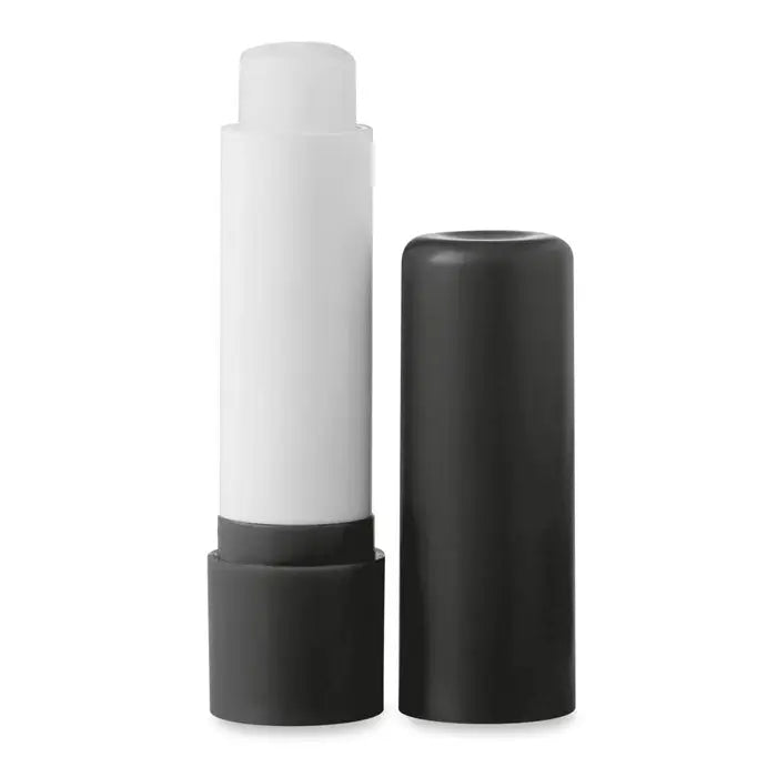 Balsam de buze stick alb și negru cu finisaj mat pentru hidratarea buzelor