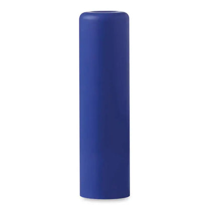 Balsam de buze cilindric albastru solid cu finisaj mat neted pentru hidratarea buzelor