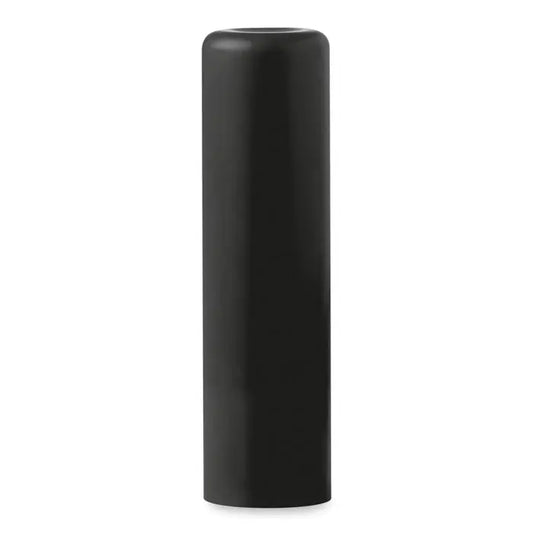 Balsam de buze negru cilindric cu finisaj mat neted pentru hidratarea buzelor