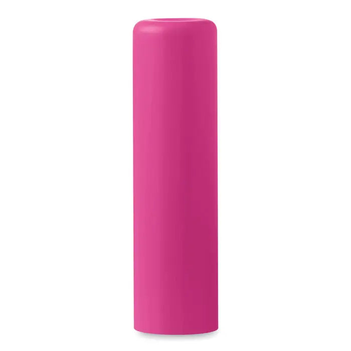 Balsam de buze într-un tub cilindric roz vibrant cu finisaj mat neted pentru hidratare bucală