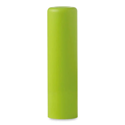 Balsam de buze într-un tub cilindric lime verde cu finisaj mat neted și design elegant