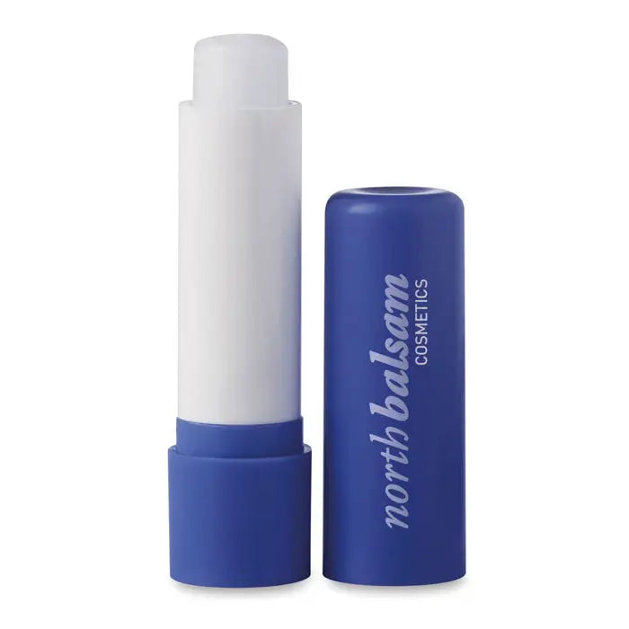 Balsam de buze albastru north balsam cu tub si capac albastru pentru hidratare si protectie buzelor